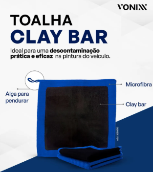 Toalha Clay Bar Descontaminação E Limpeza De Pintura Vonixx