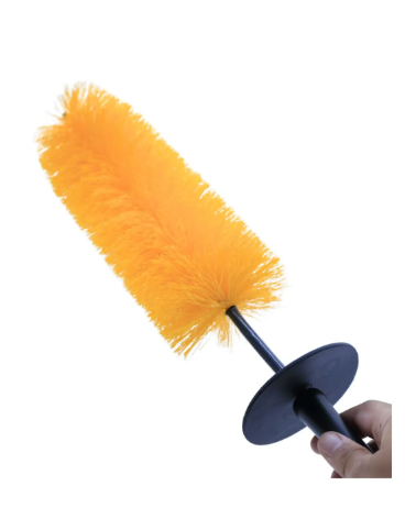 Escova Furo De Rodas Limpeza Automotiva Amarela - Detailer