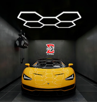 Luminária Colméia Hexagonal Em Led C/ 5 Células Sigma Tools Branco Frio