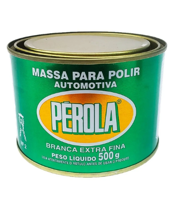 Massa De Polir Automotiva Pérola Branca Extra Fina 500g