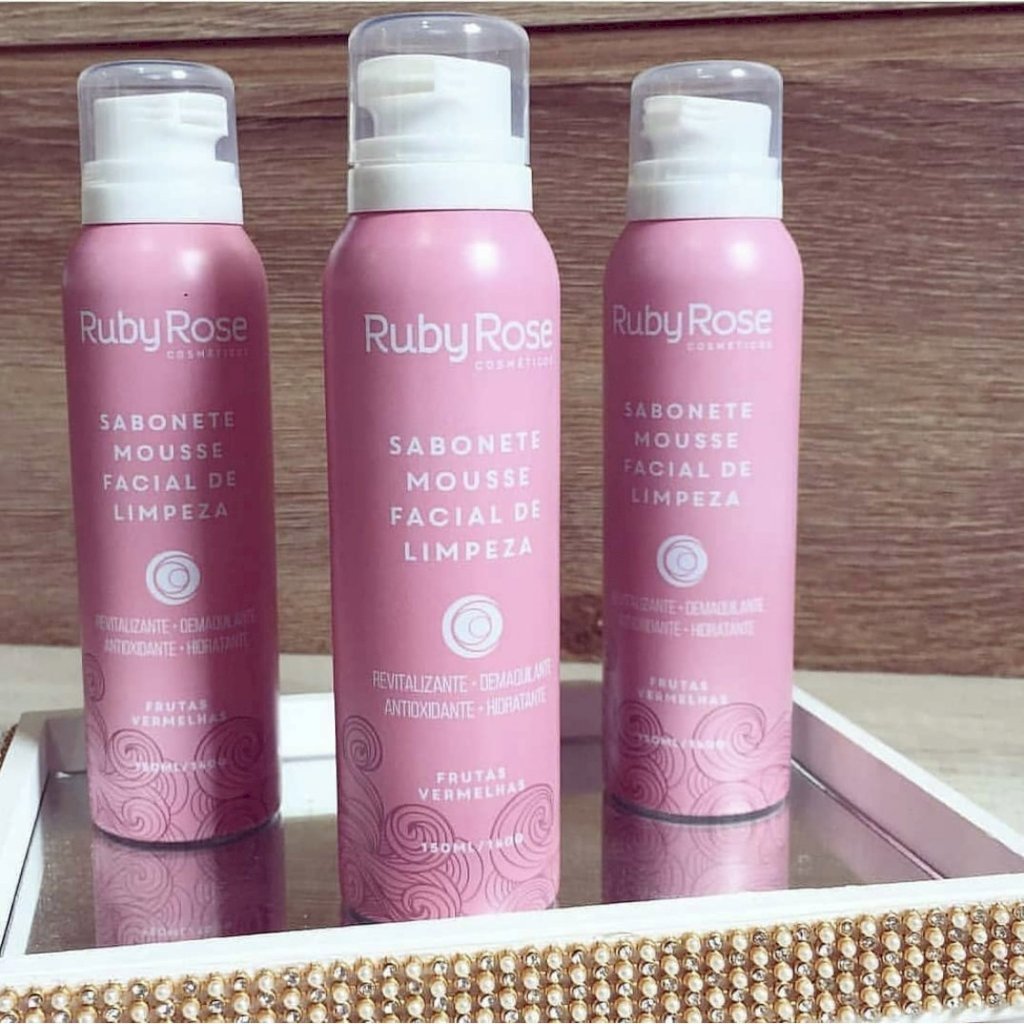 Sabonete Mousse Facial De Limpeza (Fruta Vermelhas)  - Ruby Rose SAB0074