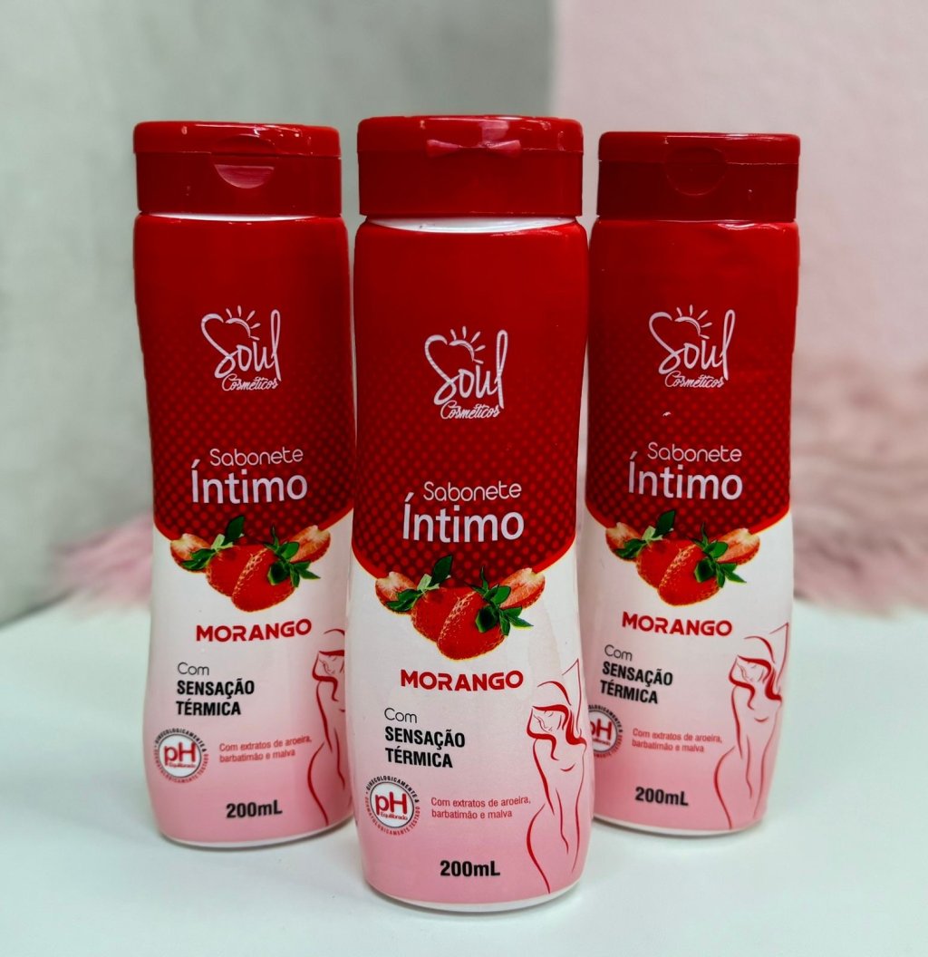 Sabonete íntimo morango 🍓 - Soul cosméticos SAB0111