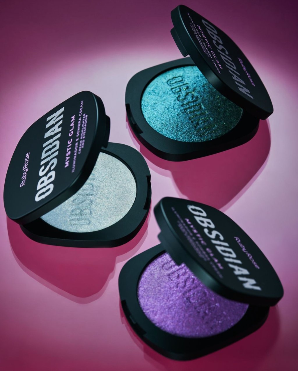Iluminador e Sombra Cream Mystic Glam Linha Obsidian - Ruby Rose - ILU0005