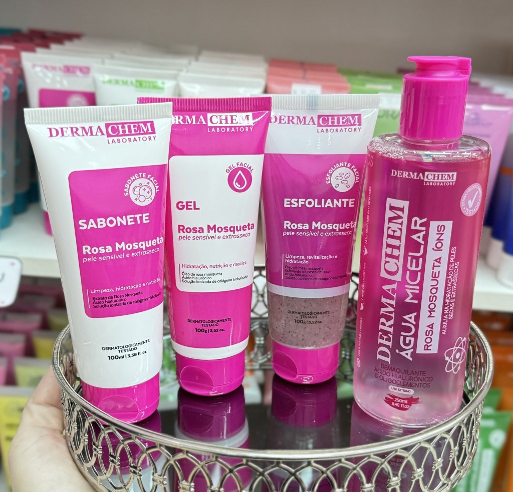 Kit limpeza Facial Rosa Mosqueta Ultra Hidratação - Dermachem - SKIN0014