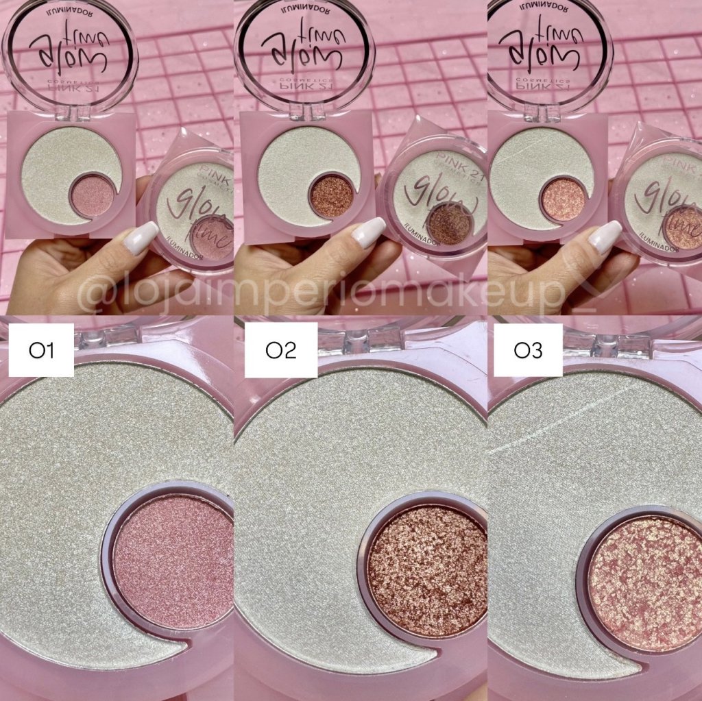 Iluminador Duo Glow Time - Pink21  ILU0048