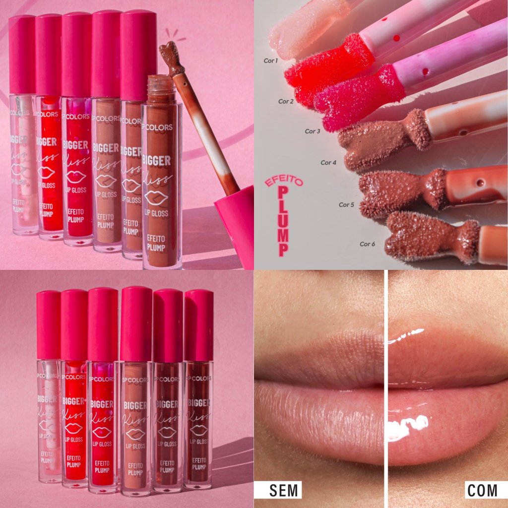 Lip Gloss Plump Bigger Kiss - Sp Colors - GLOS0076