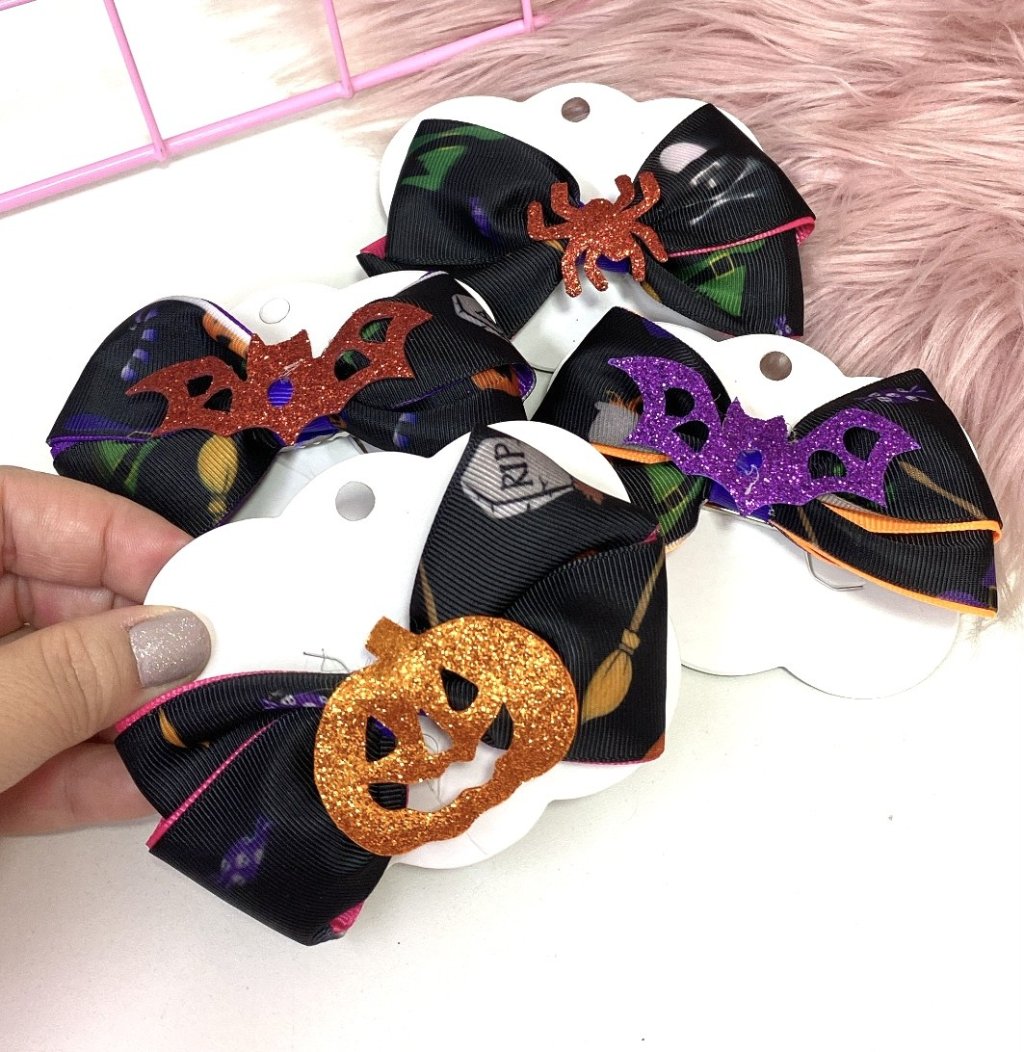 Presilha laço decoração Halloween 🎃 ✨