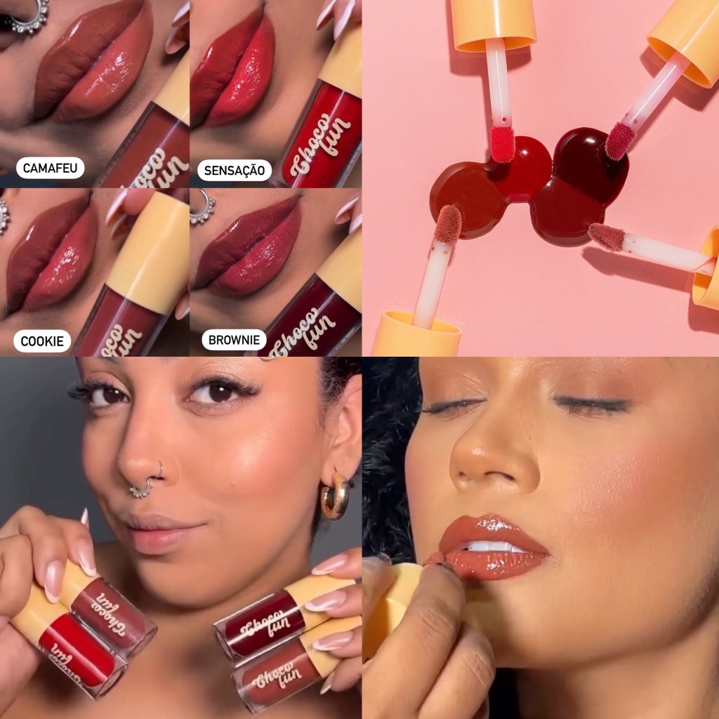 Gloss Choco Fun Tint Cream (Cores novas) - Fenzza Makeup - GLOS0077