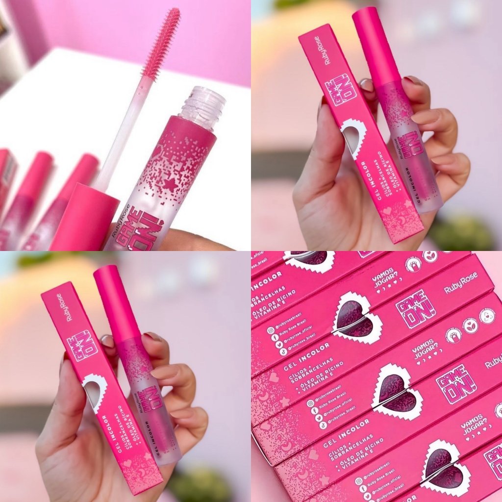Rímel Mascara incolor em gel Para Cílios e Sobrancelhas Game on - Ruby Rose  - RIM0030