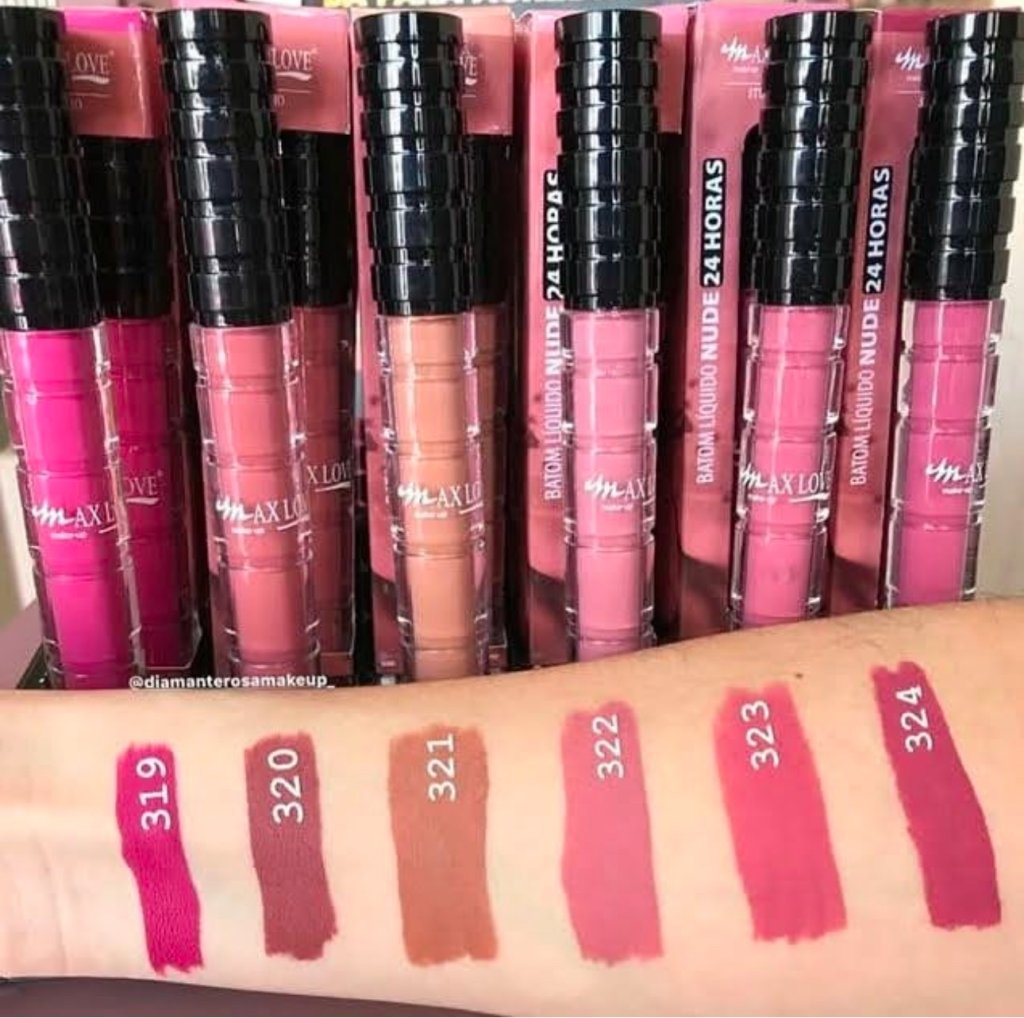 Batom Líquido Matte 319 ao 324 - Max Love - BAT0079