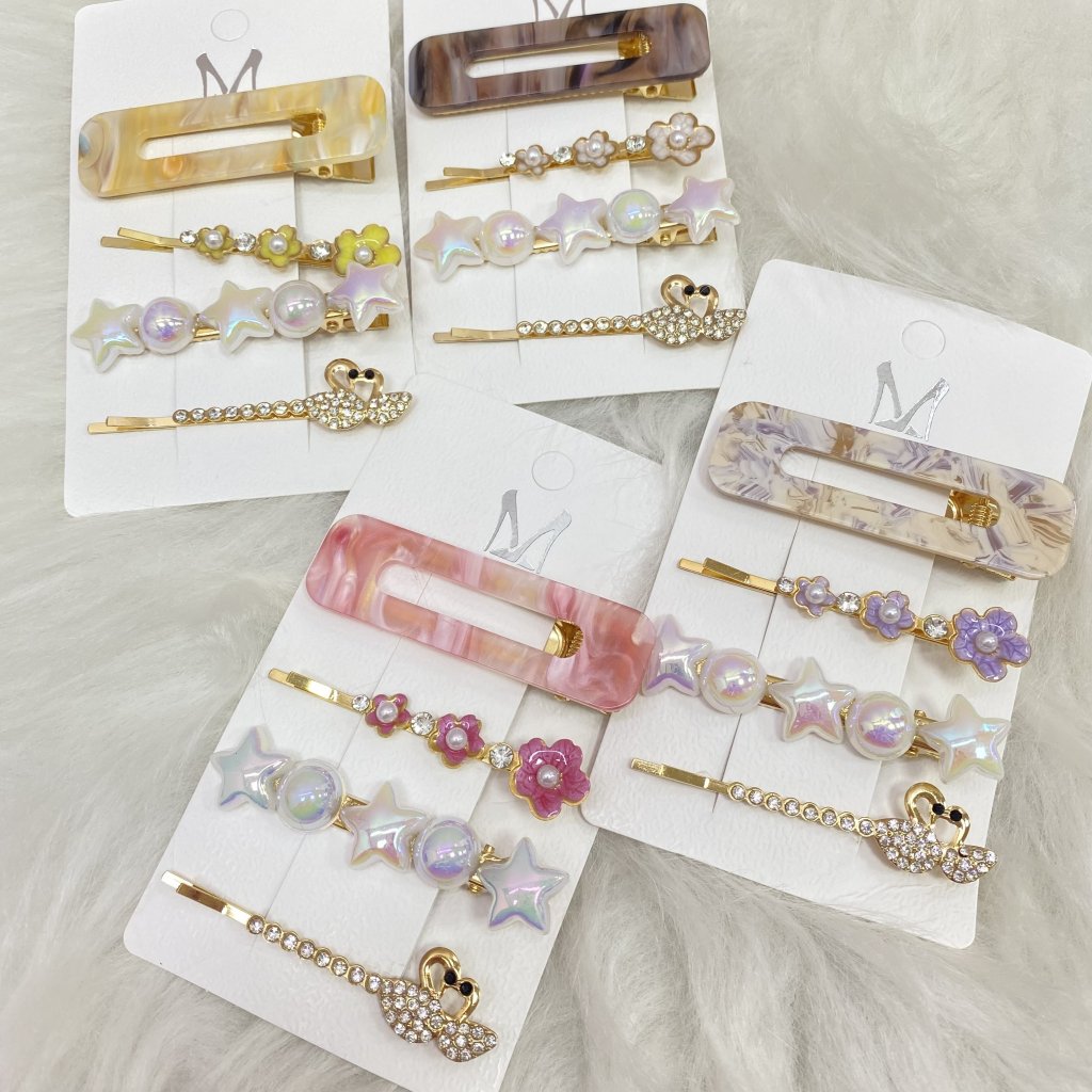 Kit de presilhas dourada detalhada (modelo A) ✨