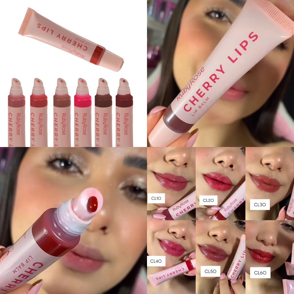 Lip Balm- Cherry Lips- Ruby Rose Linha Rosa- Lançamento - GLOS0064