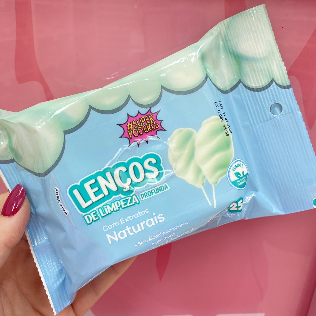 Lenço demaquilante limpeza profunda - Super Poderes DEM0021