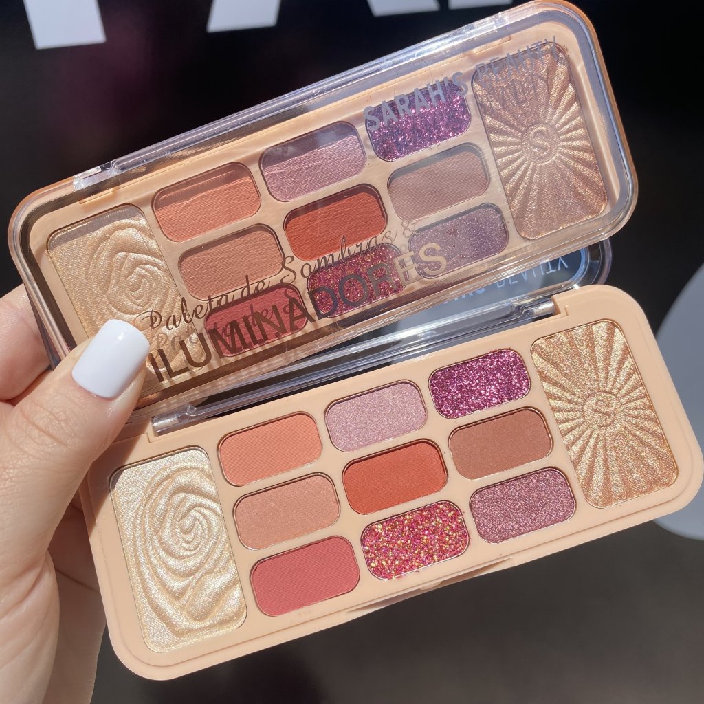 Paleta de sombra e iluminador (B) - Sarahs Beauty SOM0164