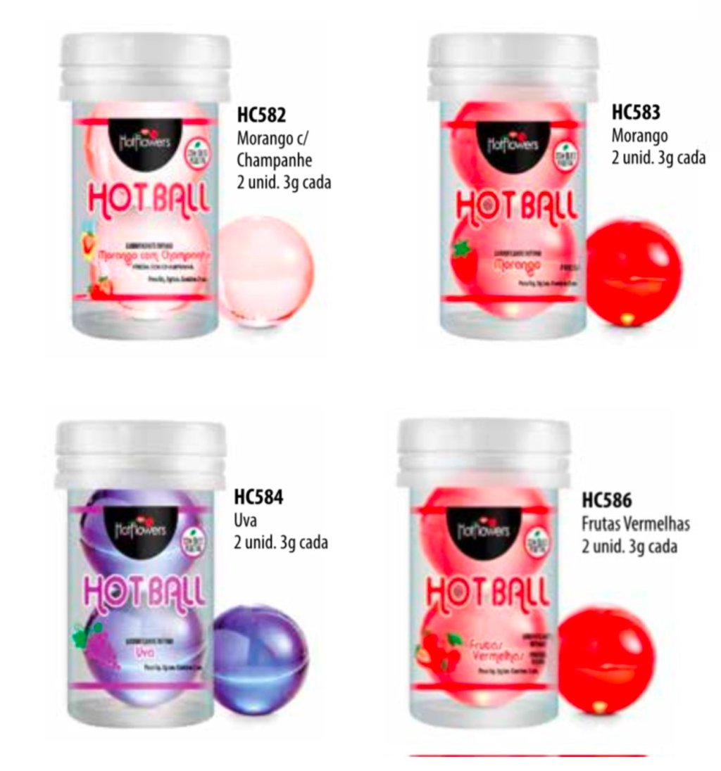 Hot Ball aromática lubrificante íntimo - Hot Flowers - SX0003