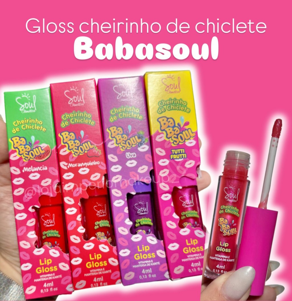 Gloss Cheirinho de Chiclete Babasoul - Soul Cosméticos - GLOS0058