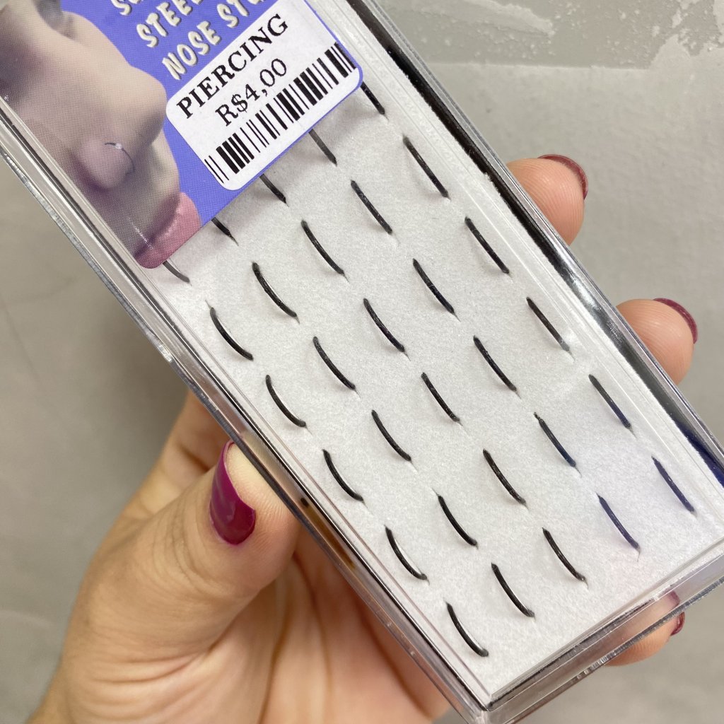 Piercing argolinha fina preta ✨