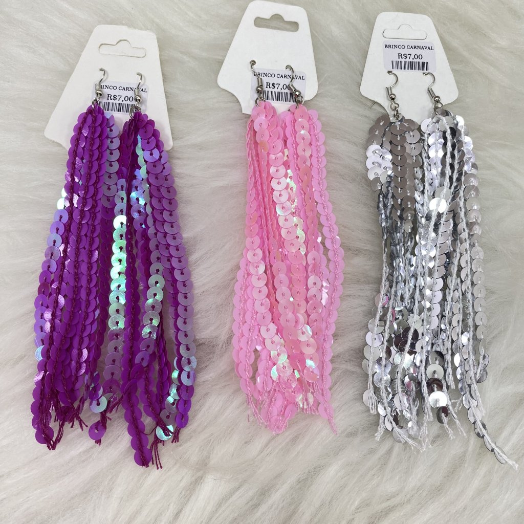 Brinco de paetê comprido ✨🎊