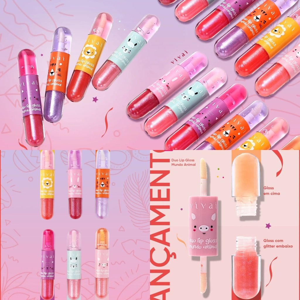 Duo lip gloss mundo animal - Vivai 