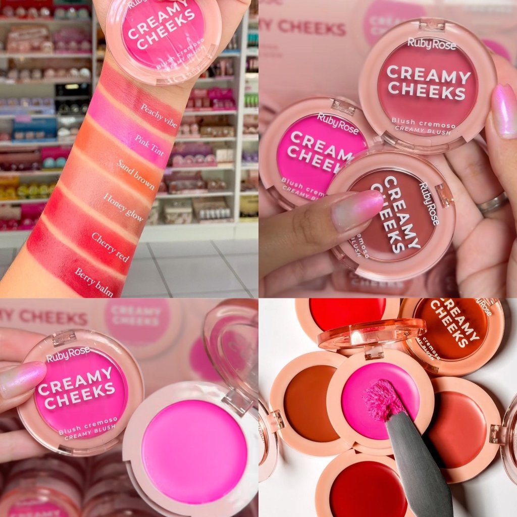Blush Cremoso Creamy Cheeks Linha Rosa - Ruby Rose BLU0046