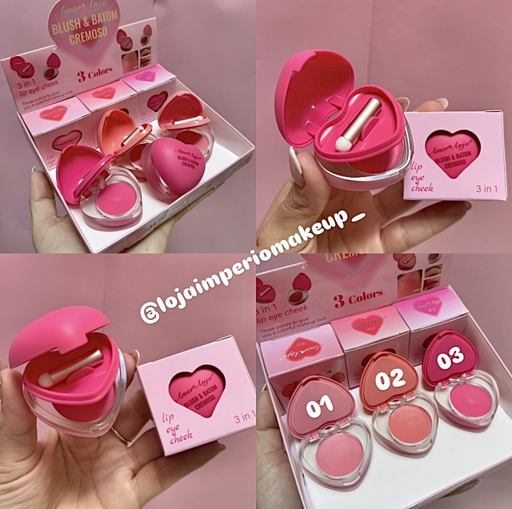 Blush Cremoso & Balm 2em1 - Amor Anjo (Formato Coração) BLU0047