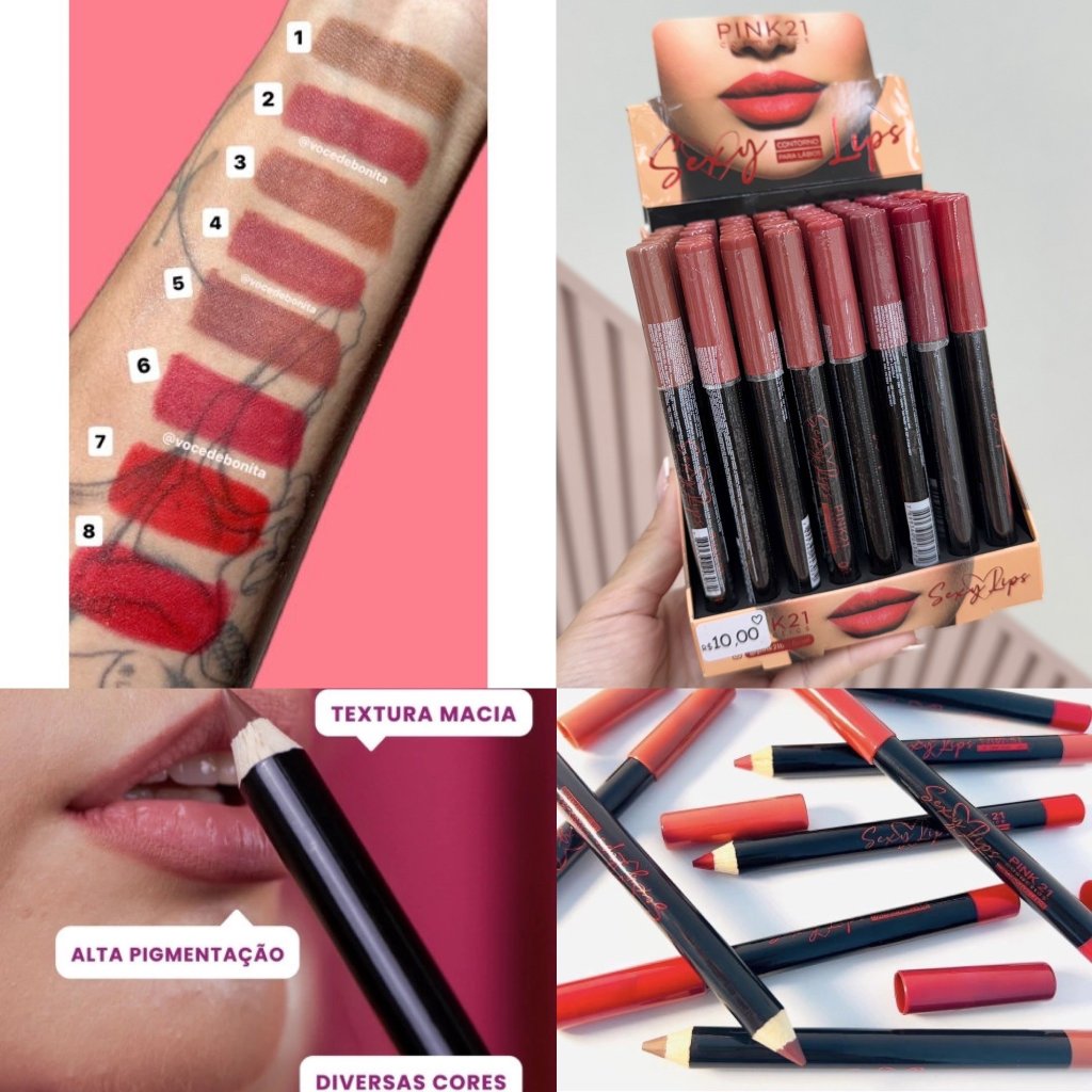Lápis para contorno Labial Sexy Lips - Pink21 - LL0019