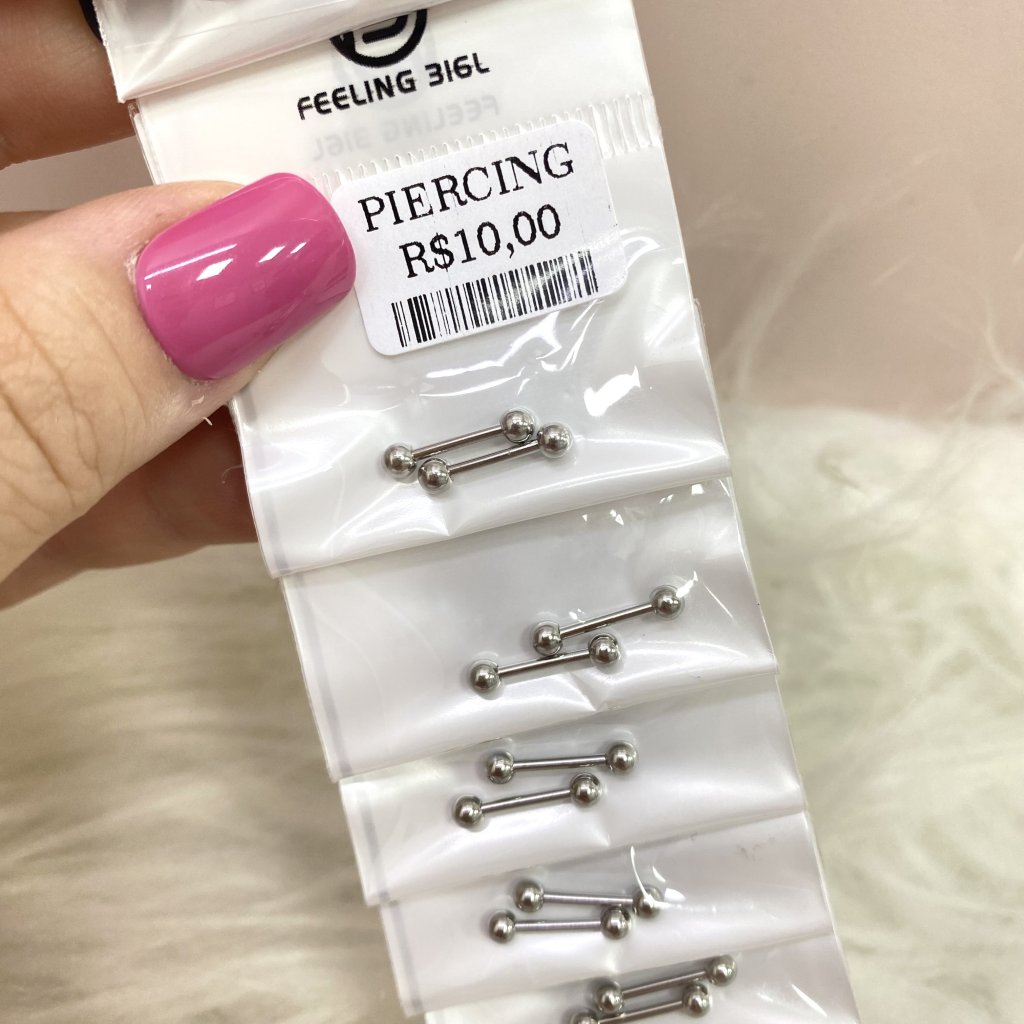 Par de Piercing bolinhas na lateral em aço inox  ✨