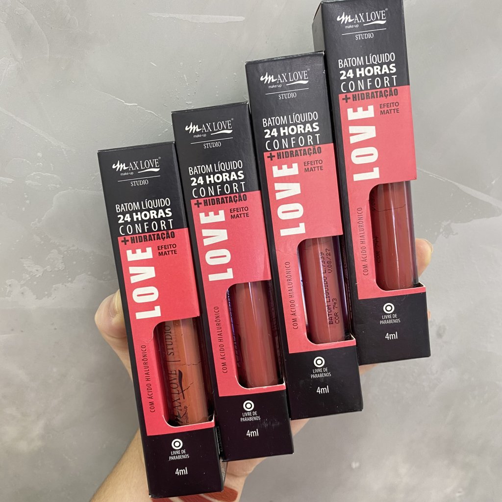 Batom líquido Matte 24 horas love (741 ao 744) - Max Love BAT0088