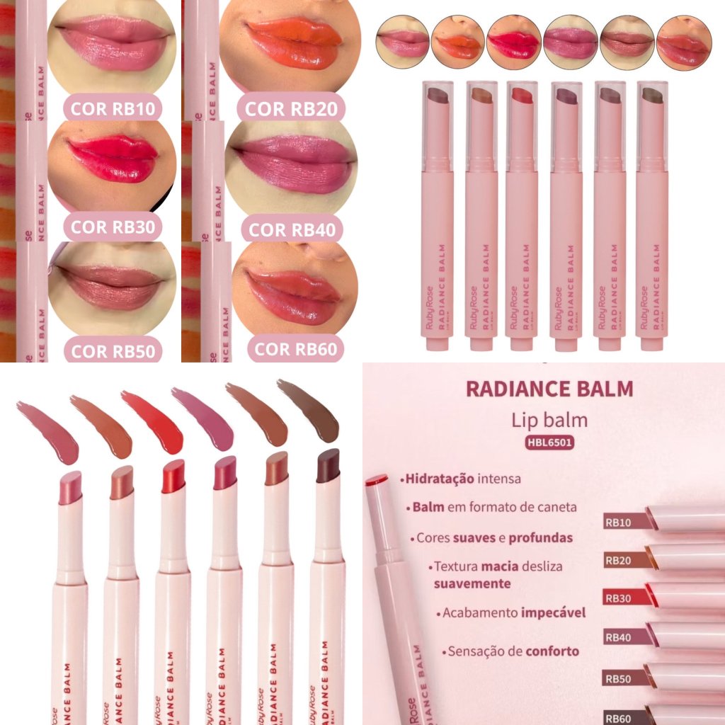 Lip Balm Radiance - Linha Rosa - Ruby Rose Lançamento ✨🩷 GLOS0156