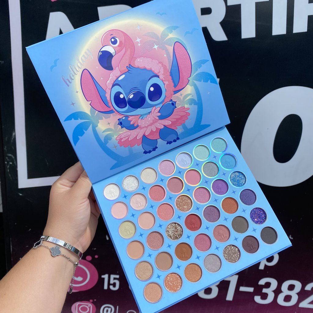 (PREMIUM) Paleta de sombras 42 cores stitch e flamingo 🦩 SOM0176 