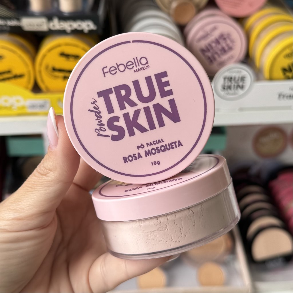 Pó Solto Facial Rosa Mosqueta True Skin Powder - Febella PC0059