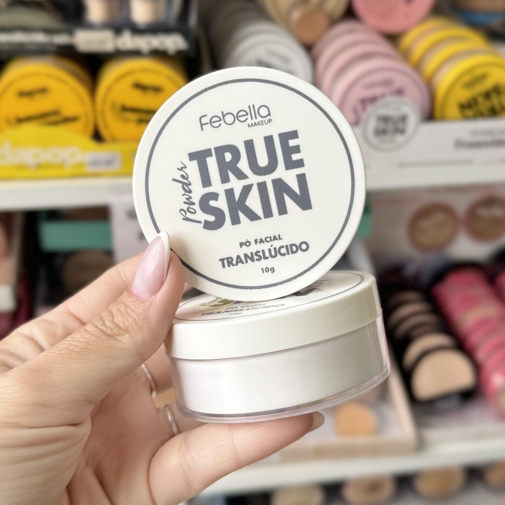 Pó Solto Facial Translúcido True Skin Powder - Febella PC0060