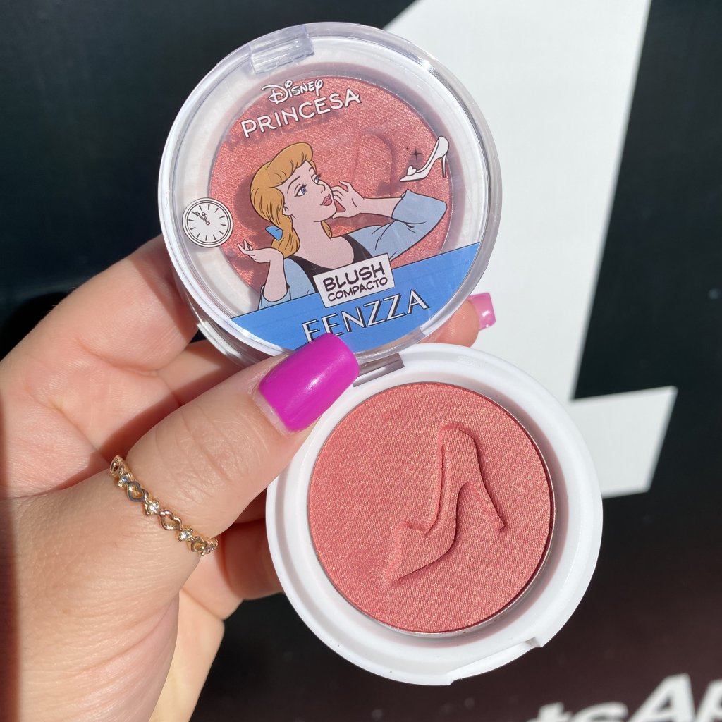 Blush compacto princesa Disney Cinderela - Fenzza BLU0061