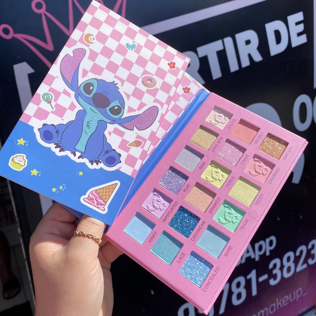 (PREMIUM) Paleta de sombra 18 cores Stitch doces (quadriculado) ✨SOM0191