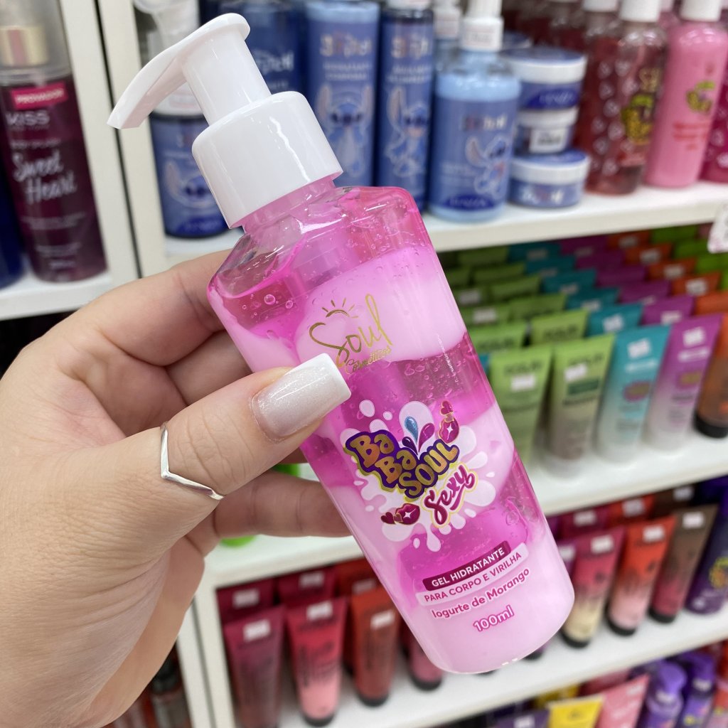 Gel hidratante corpo e virilha Iogurte de morango 🍓- Soul cosméticos HID0089