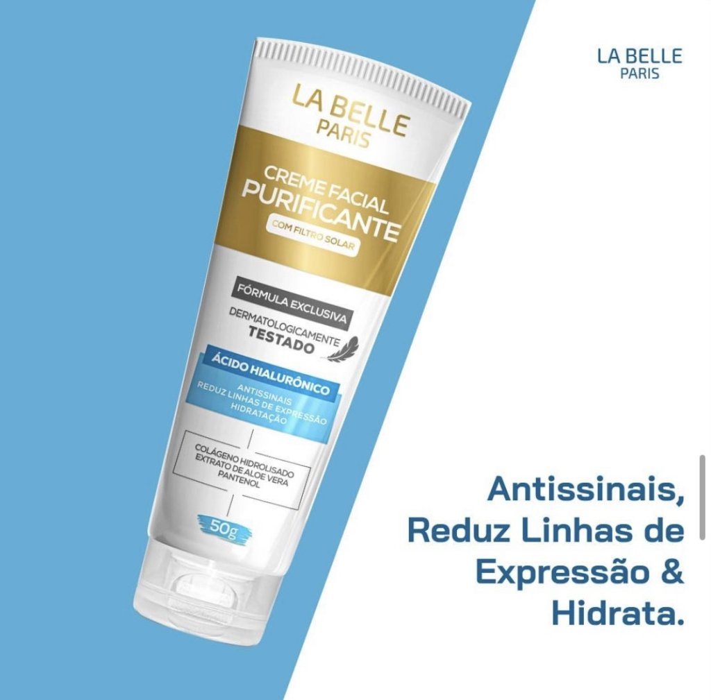 Creme hidratante facial Purificante - La belle Paris HID0074