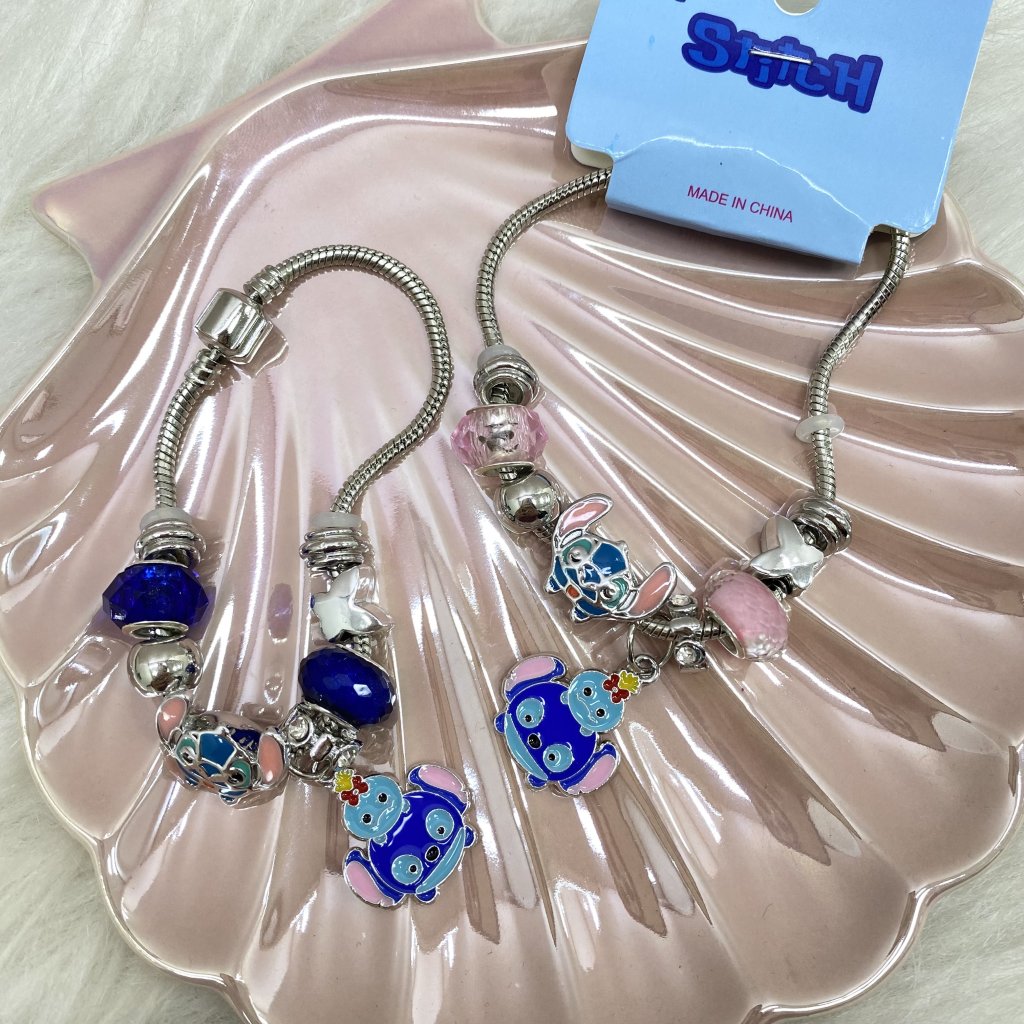 Pulseira em aço inox Stitch ✨