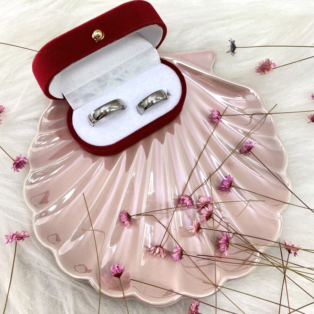 Aliança em aço inox lisa arredondada 💍