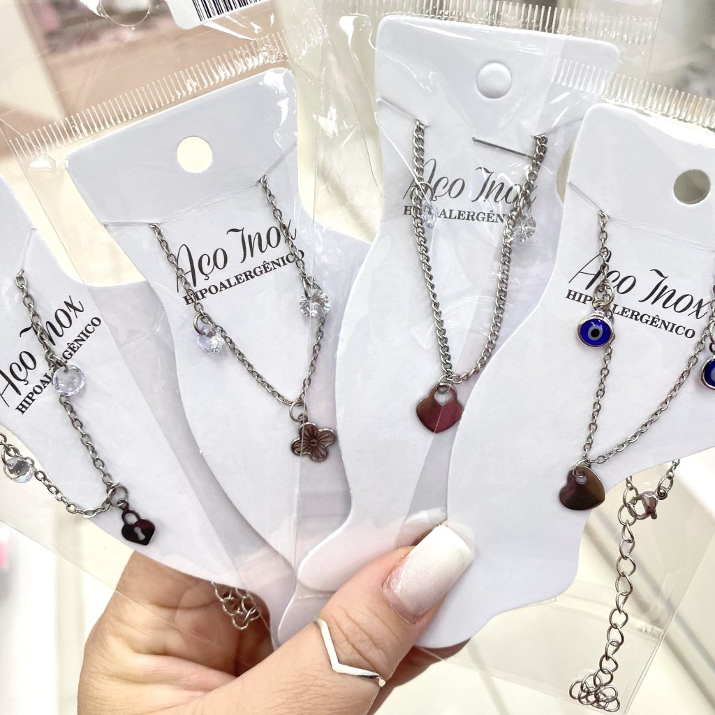 Tornozeleira em aço inox ✨