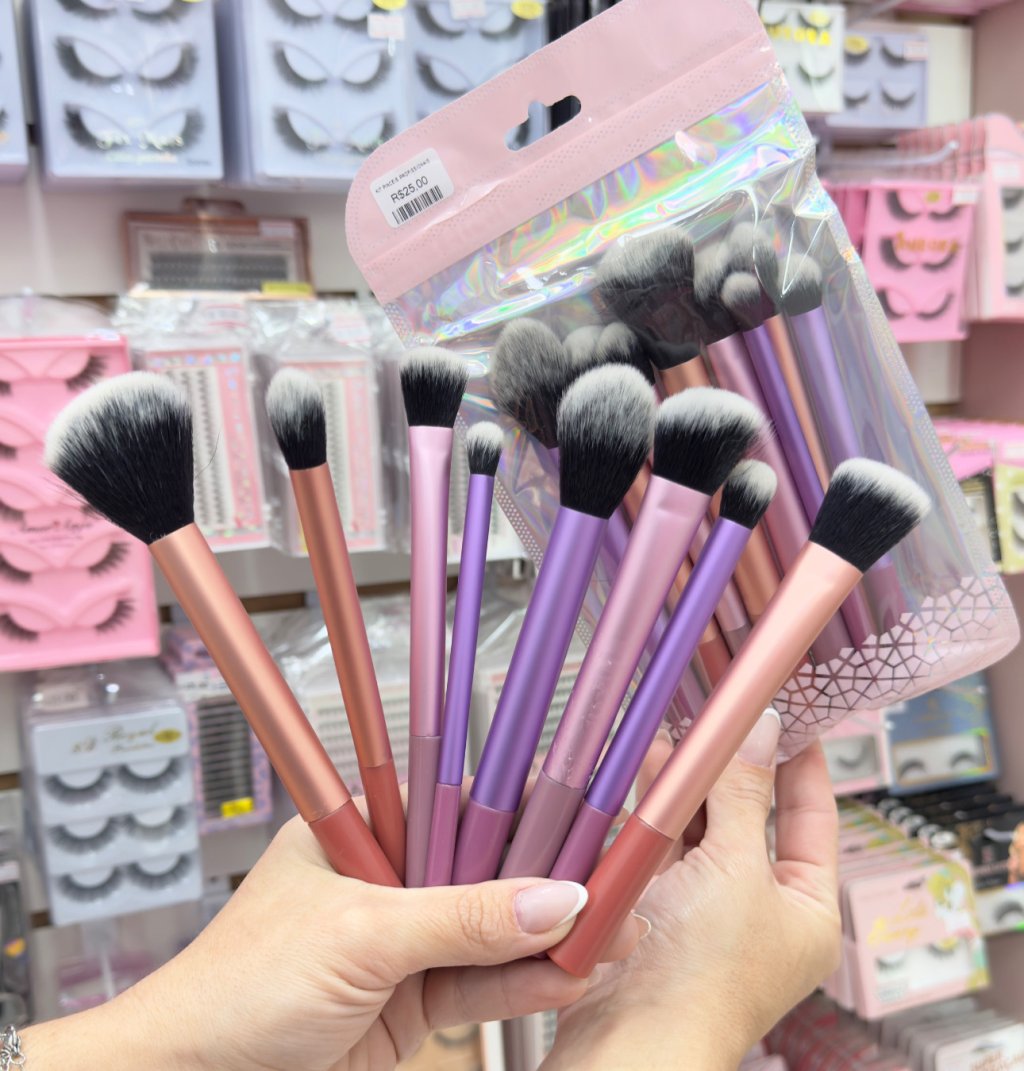 (PREMIUM)Kit de pincéis 8 Pçs grandes (Dupê Real Techniques) ✨🩷 PIN0106