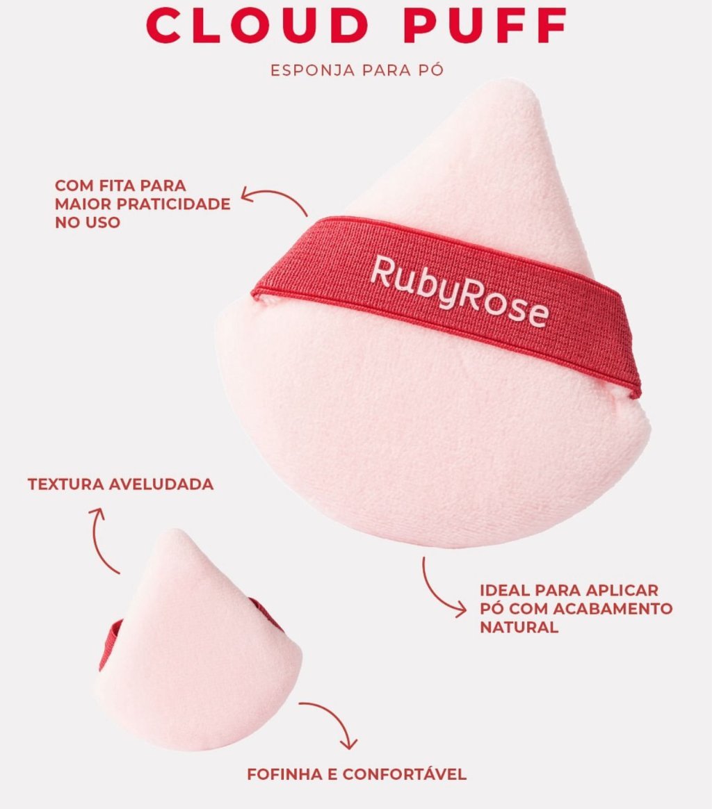 Esponja para pó Cloud Puff - Ruby Rose ESP0075
