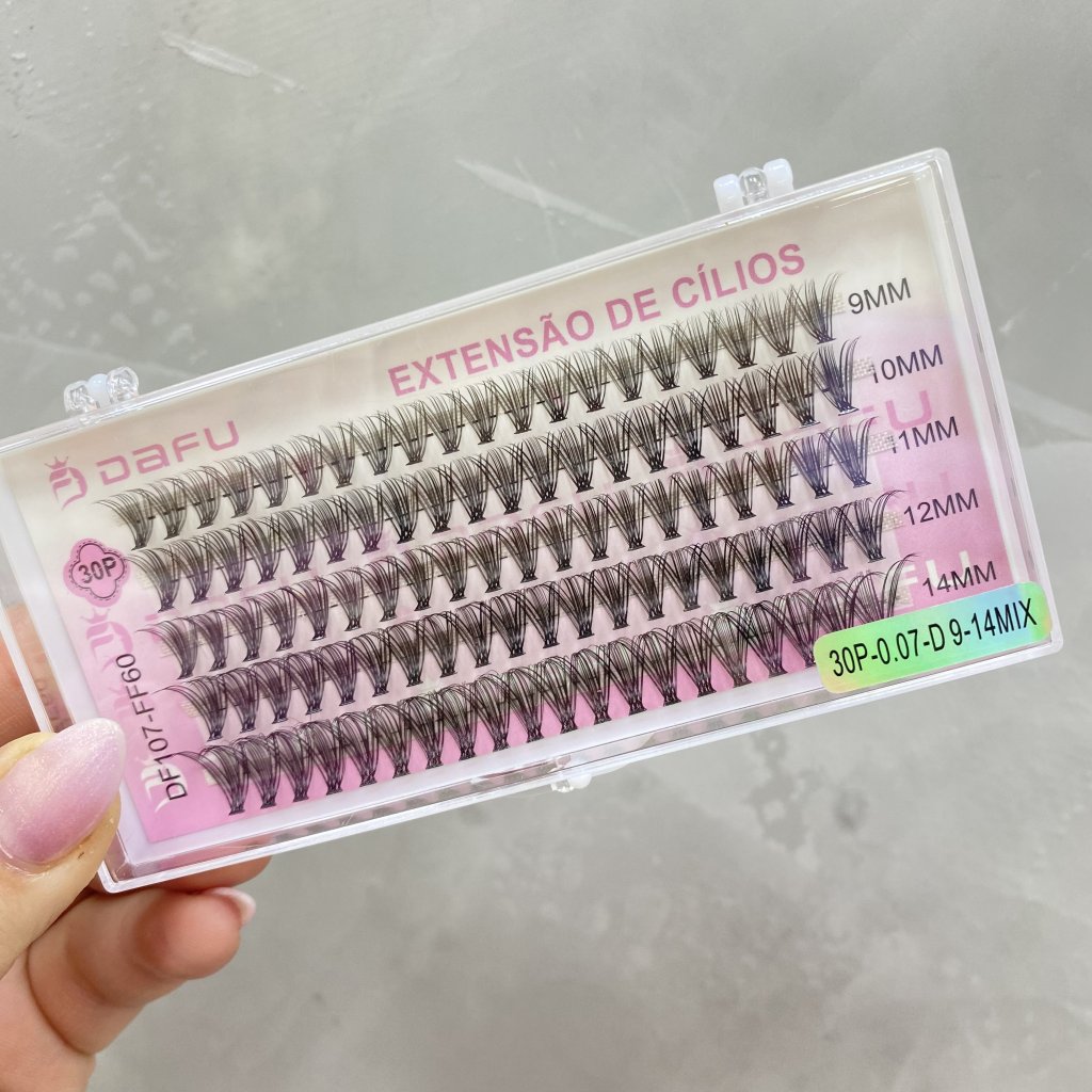 (PREMIUM) Cílios tufinho extension (30P-0.07-D9-14Mix) - Dafu CP0094