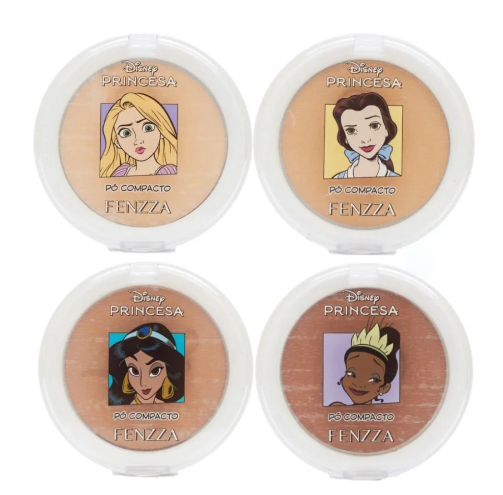 Pó Facial Compacto Coleção Princesas - Fenzza PC0076