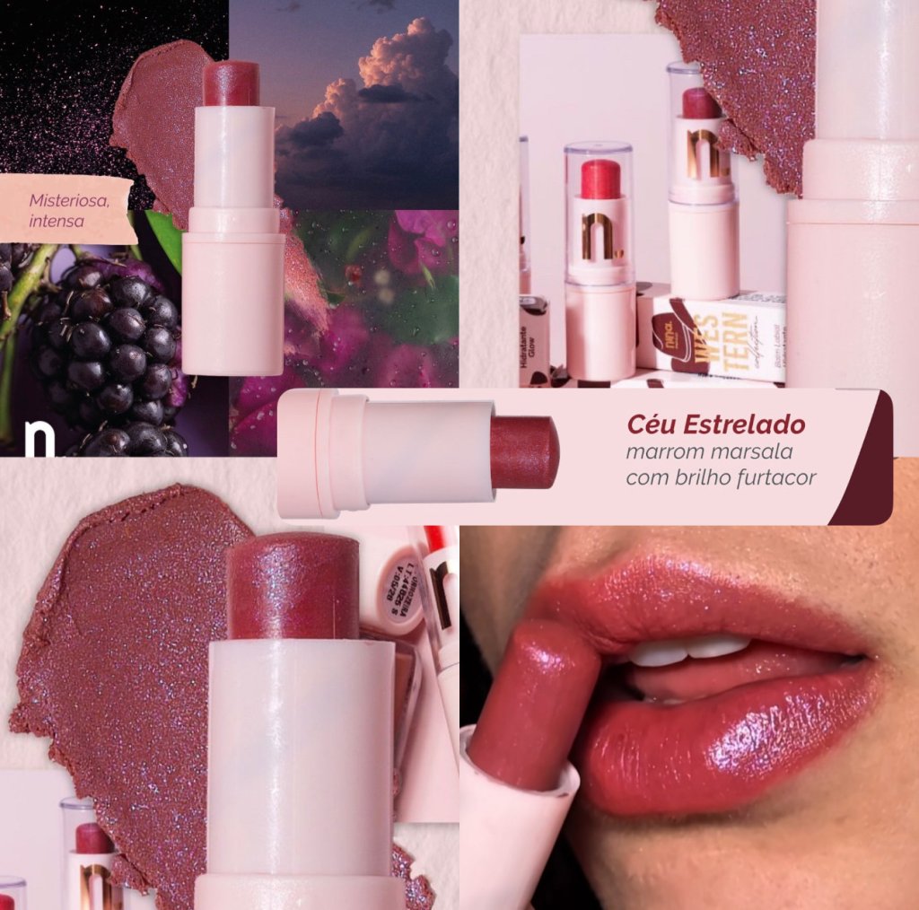 (PREMIUM) Balm Hidratante Glow Western Céu Estrelado - Nina Makeup HDLA0022