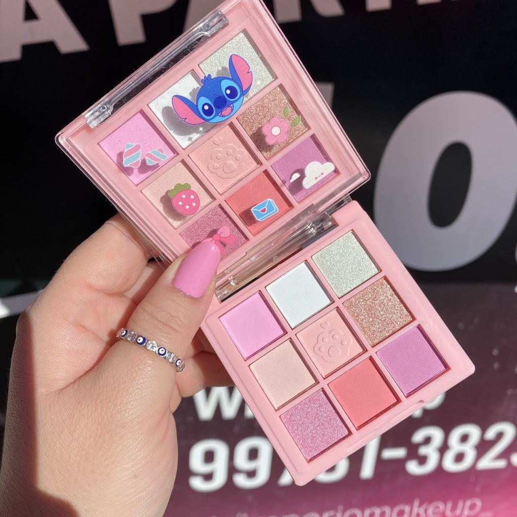 Paleta De Sombras 9 Cores Stitch (01) - Love SOM0203