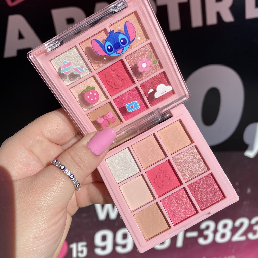 Paleta De Sombras 9 Cores Stitch (02) - Love SOM0203