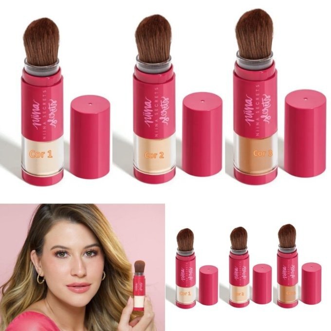 (PREMIUM) Pó Translúcido Kabuki - Nina Secrets  - PC0035