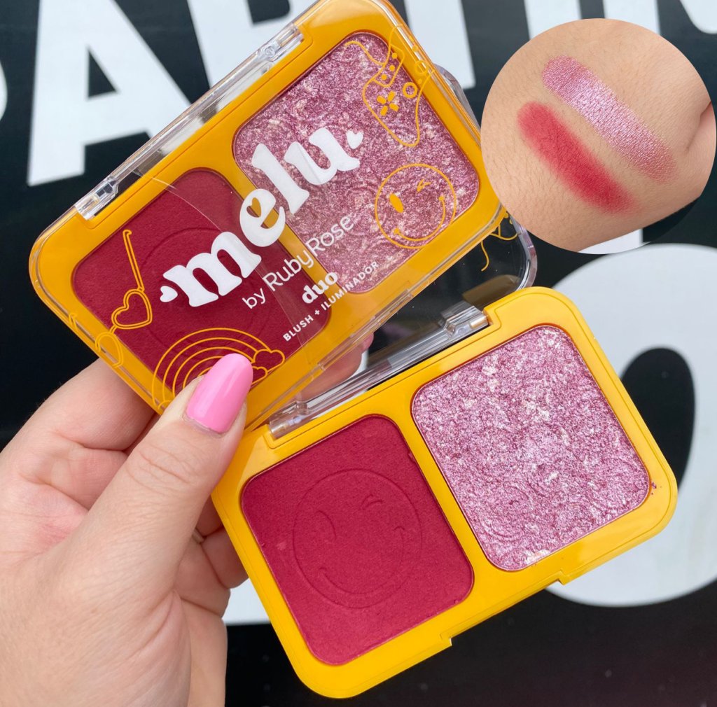 Duo blush e iluminador Melu (04) - By Ruby Rose BLU0086