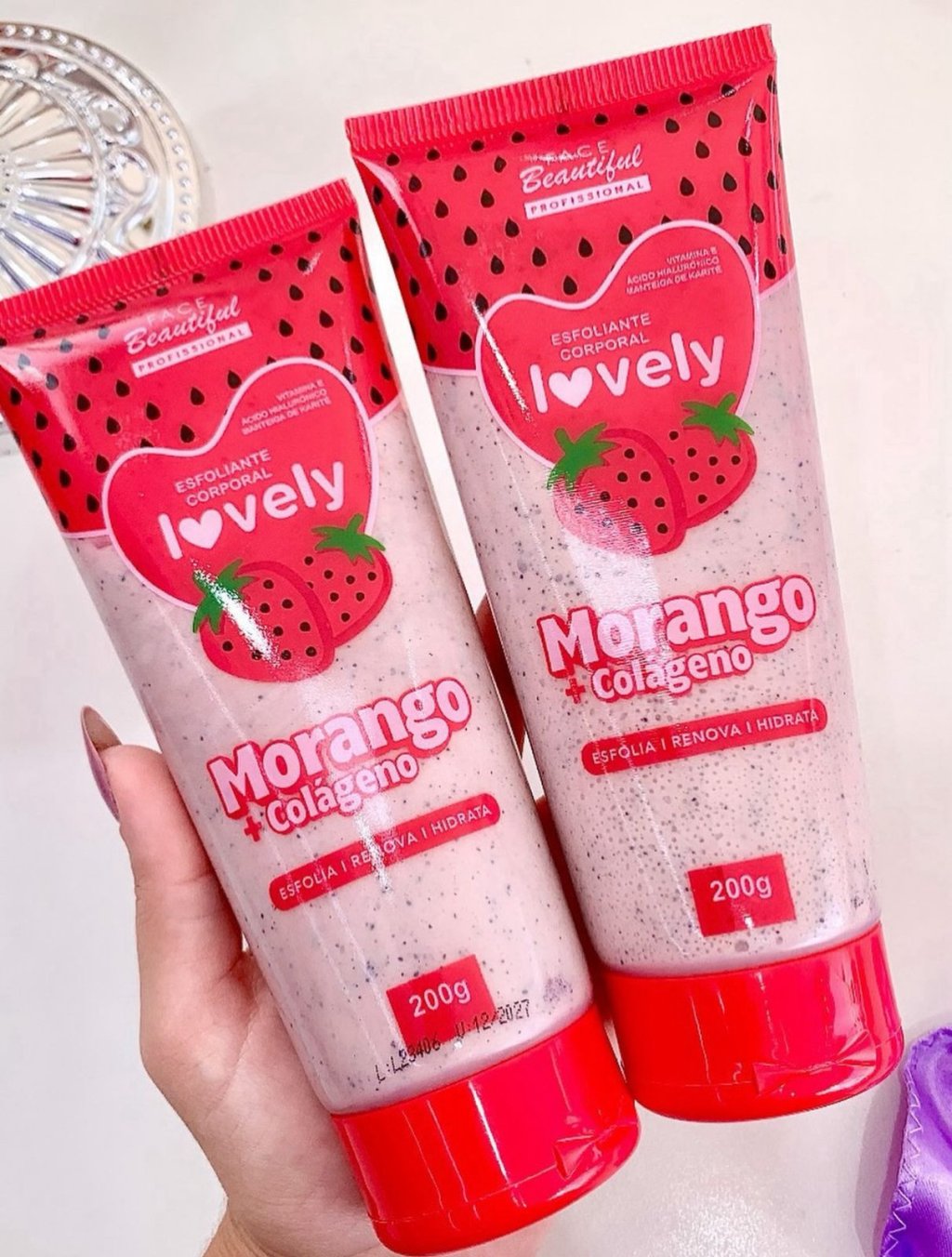 Esfoliante corporal Lovely morango - Face Beautiful ESF0037