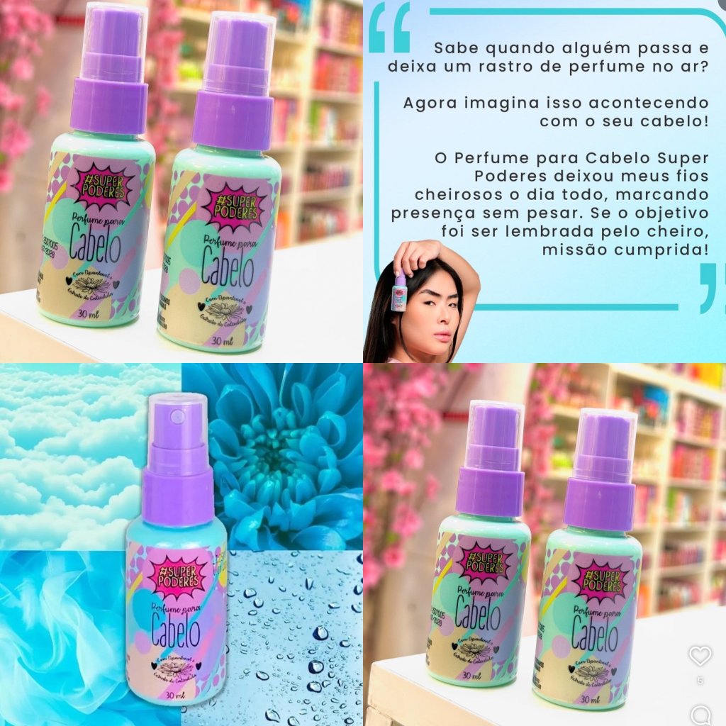 Perfume Para Cabelo 30ml - Super Poderes PBS0047